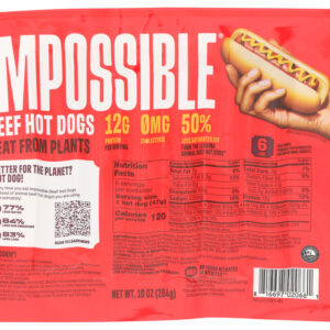 Impossible Beef Hot Dogs Meat From Plants