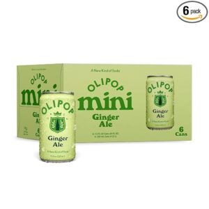 850062639218_1788373711 Olipop Minis 6g Fiber Prebiotic Soda, Ginger Ale, 6 Pack