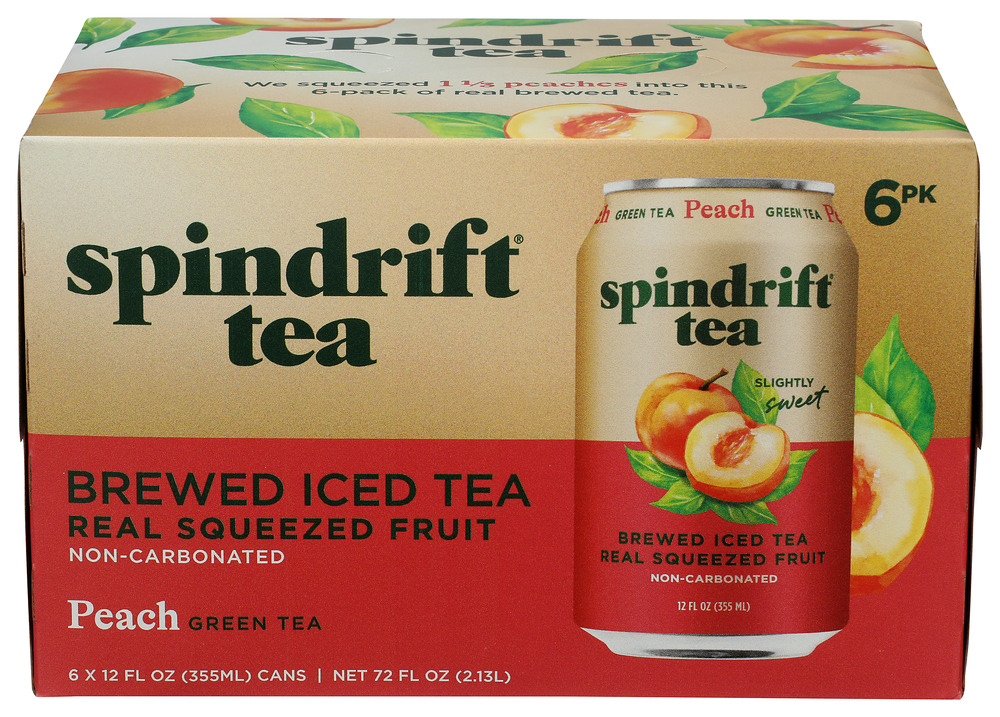 Spindrift Tea Peach Green 6Pk