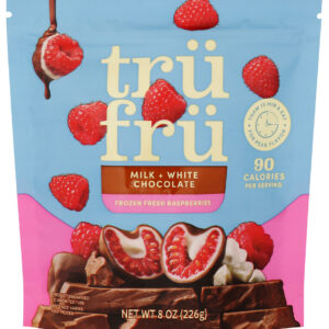 Tru Fru, White And Milk Chocolate Raspberries, 8 OZ