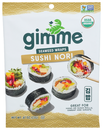 Gimme Seaweed Nori Wrap Org, 0.81 OZ
