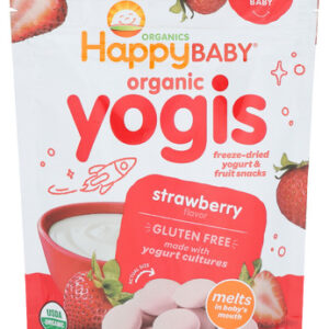 Happy Baby Snack Yogurt Strawberry Organic, 1oz